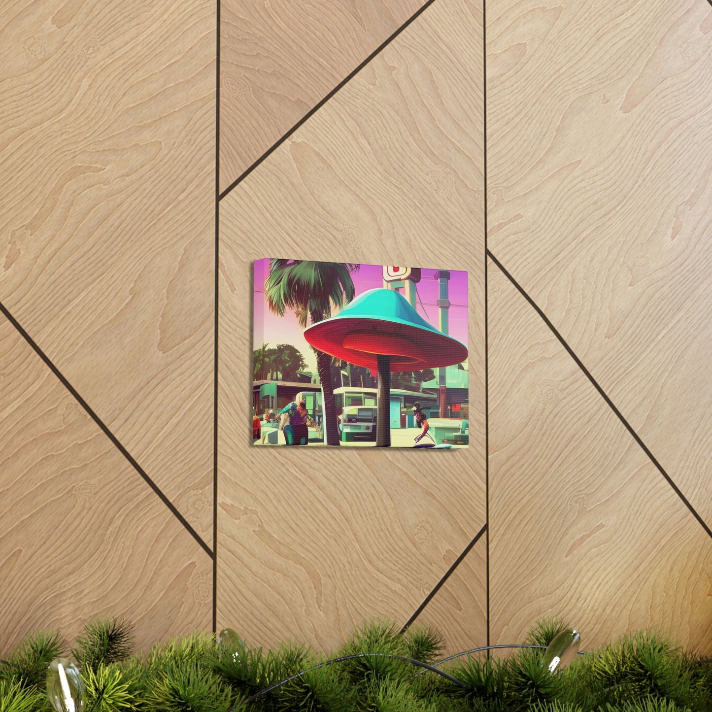 Mushroom Milkshake Stand Canvas