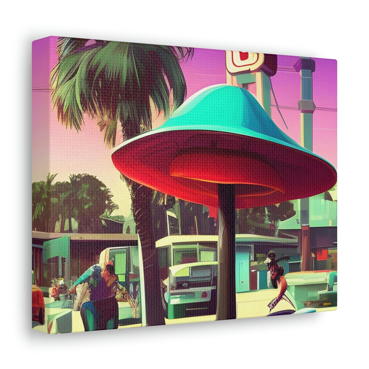 Mushroom Milkshake Stand Canvas